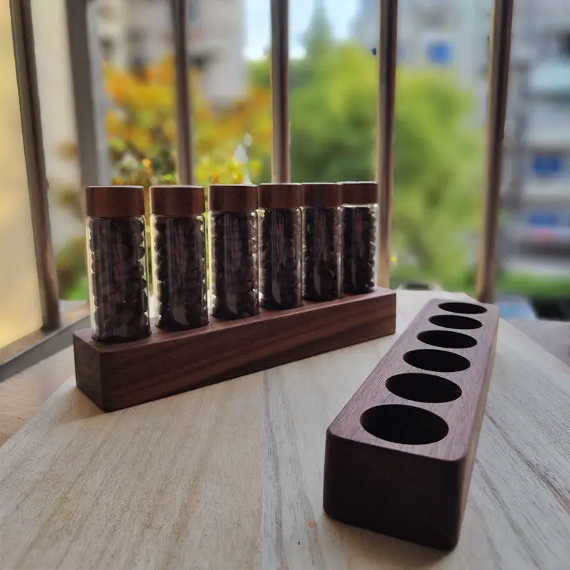 Walnut Storage Bottle Coffee Bean Display Tank Sealed Tank Sub-bottling Coffee Bean Storage Test Tube Bar Coffee Storage Tool
Walnut Storage Bottle Coffee Bean Display Tank Sealed Tank Sub-bottling Coffee Bean Storage Test Tube Bar Coffee Storage Tool