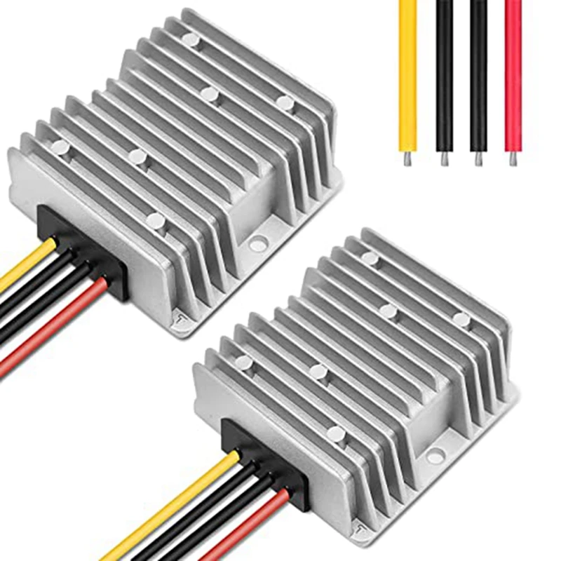 2 Pack DC Voltage Reducer Converter DC 36V/48V To 12V 20A 240W Automatic Step Down Voltage For Golf Cart Club Car
2 Pack DC Voltage Reducer Converter DC 36V/48V To 12V 20A 240W Automatic Step Down Voltage For Golf Cart Club Car