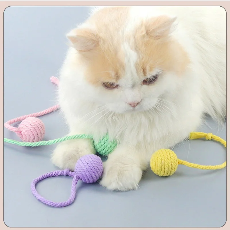 Interactive Cat Toys Colored Cotton Rope Ball for Cats Kitten Touch Sounding Toys Ball Training Toy Cute Funny Cat Accessories
Interactive Cat Toys Colored Cotton Rope Ball for Cats Kitten Touch Sounding Toys Ball Training Toy Cute Funny Cat Accessories