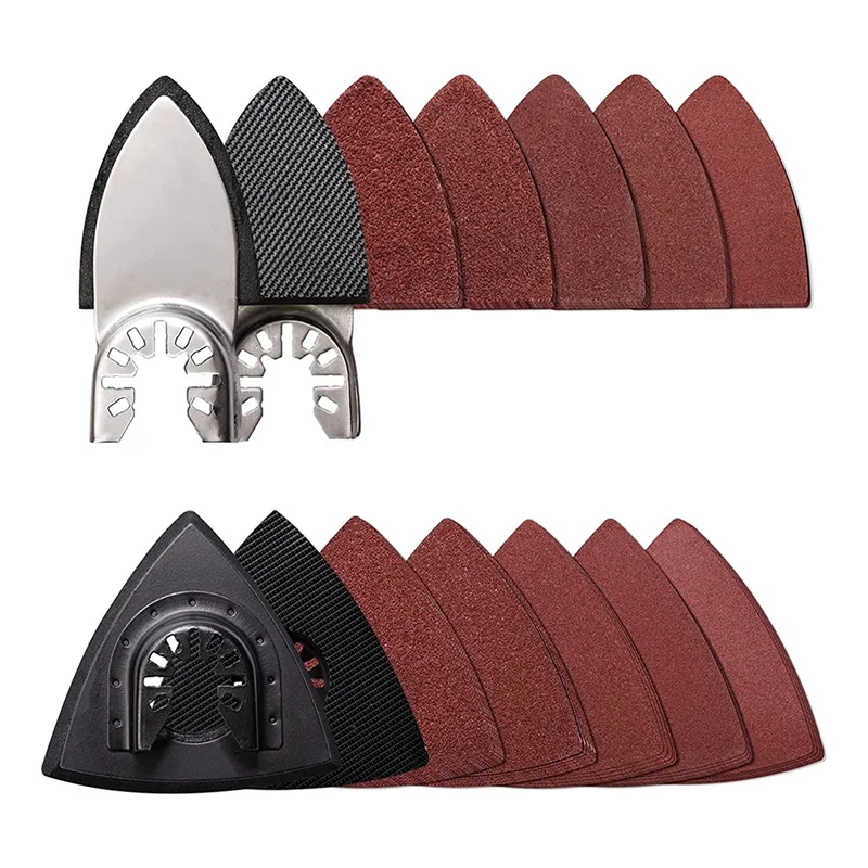 104Pcs Oscillating Tool Detail Sanding Pads, 2Pcs Triangle Sanding Pads and 2Pcs Finger Sanding Pad, 100Pcs Sandpaper
104Pcs Oscillating Tool Detail Sanding Pads, 2Pcs Triangle Sanding Pads and 2Pcs Finger Sanding Pad, 100Pcs Sandpaper