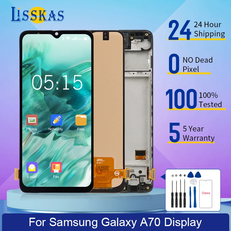 Original Screen For Samsung Galaxy A70 A705F A705 A70 2019 LCD Display Touch Digitizer Assembly Replacement Parts
Original Screen For Samsung Galaxy A70 A705F A705 A70 2019 LCD Display Touch Digitizer Assembly Replacement Parts