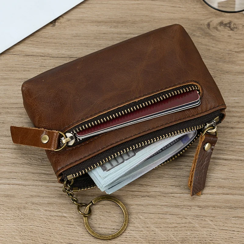 With Key Genuine Zip Mini Key Little Leather Wallet Leather Cowhide Card Wallet Short Purse Purse Men Real Women Ring Men's Coin
With Key Genuine Zip Mini Key Little Leather Wallet Leather Cowhide Card Wallet Short Purse Purse Men Real Women Ring Men's Coin