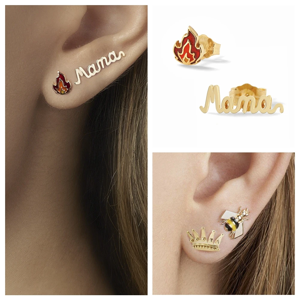 2Pcs/Set INS wind earrings fire shape MAMA set earrings drip oil fashion letters earrings for beautiful grils wholasale 2023
2Pcs/Set INS wind earrings fire shape MAMA set earrings drip oil fashion letters earrings for beautiful grils wholasale 2023