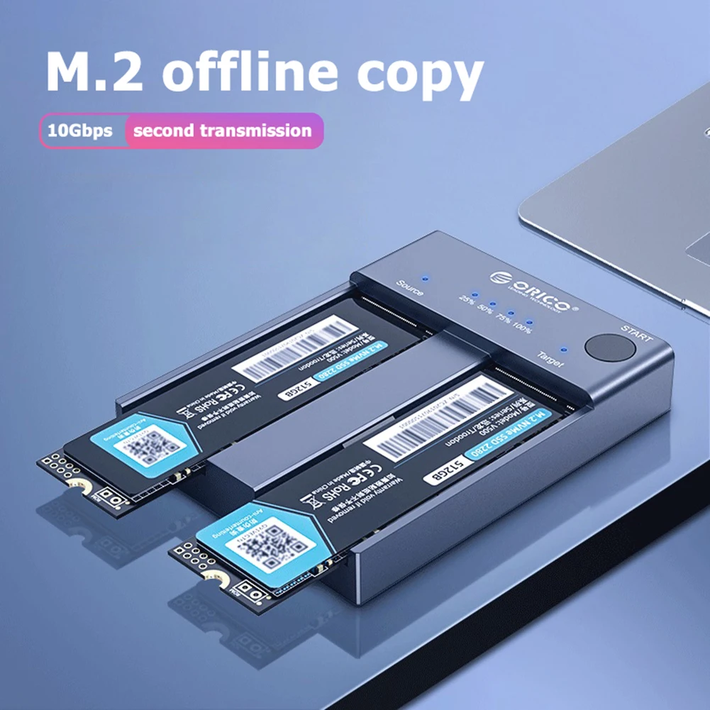 ORICO M2P2-C3-C Dual Bay M.2 NVMe SSD Docking Station 10Gbps USB 3. 1 Type-C Solid State Hard Disk Multi-disk Copy Cloning Dock
ORICO M2P2-C3-C Dual Bay M.2 NVMe SSD Docking Station 10Gbps USB 3. 1 Type-C Solid State Hard Disk Multi-disk Copy Cloning Dock
