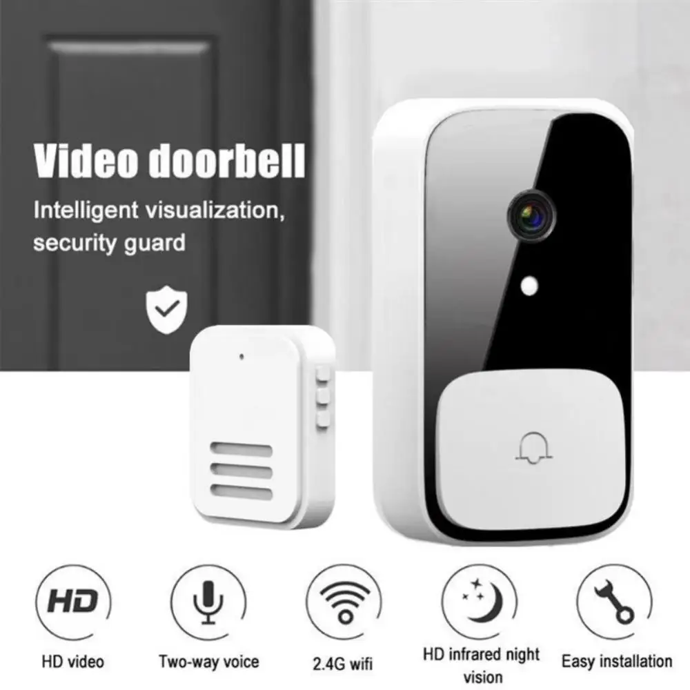 Visual Doorbell WiFi Wireless Variable Sound Intelligent Security Doorbell Two-way Intercom Video Camera Remote Video Smart Home
Visual Doorbell WiFi Wireless Variable Sound Intelligent Security Doorbell Two-way Intercom Video Camera Remote Video Smart Home