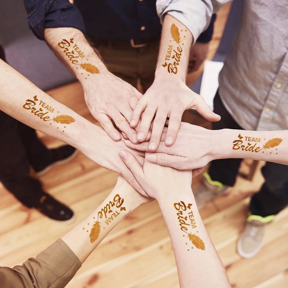 10pcs Wedding Decorations Tattoo Sticker Bridesmaid Team Decorations Marriage Bride To Be Party DIY Supplies
10pcs Wedding Decorations Tattoo Sticker Bridesmaid Team Decorations Marriage Bride To Be Party DIY Supplies