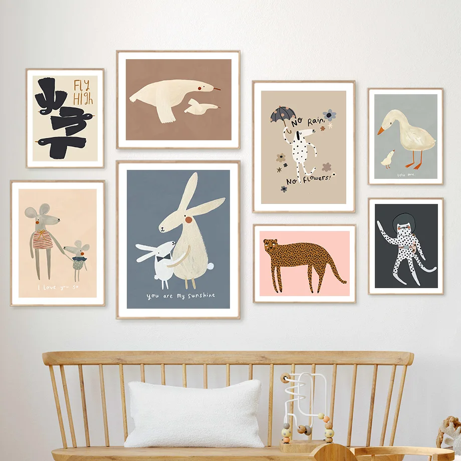 Cute Rabbit Bird Geese Leopard Dog Nursery Wall Art Canvas Painting Nordic Posters And Prints Wall Pictures Baby Kids Room Decor
Cute Rabbit Bird Geese Leopard Dog Nursery Wall Art Canvas Painting Nordic Posters And Prints Wall Pictures Baby Kids Room Decor