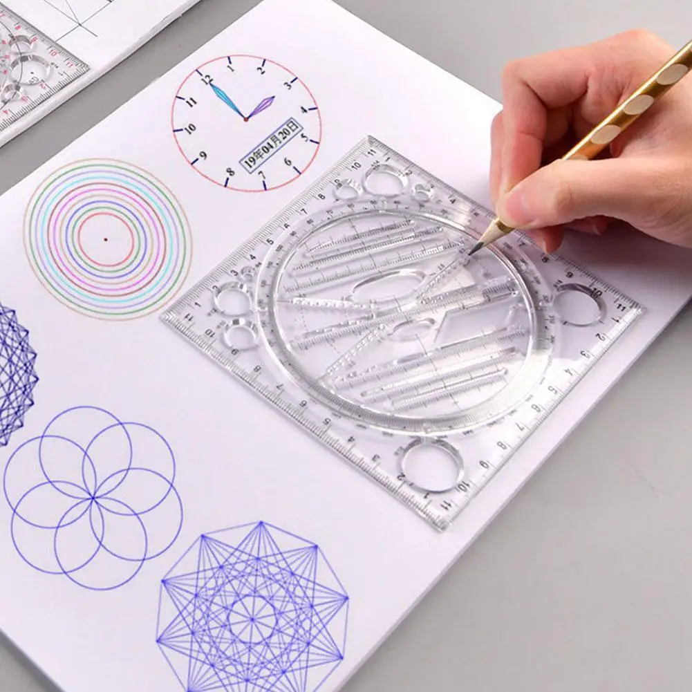 Multifunctional Rotatable Drawing Ruler Student Mathematical Measuring Drafting Ellipse Geometry Stereo Template Tool Circl K0f4
Multifunctional Rotatable Drawing Ruler Student Mathematical Measuring Drafting Ellipse Geometry Stereo Template Tool Circl K0f4