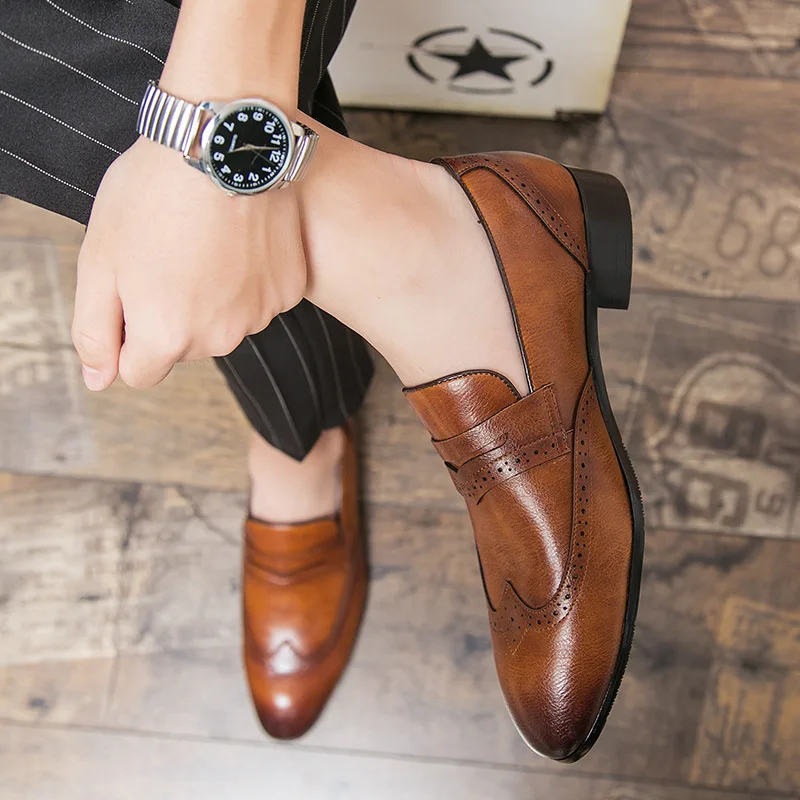 Lazy one pedal beanie shoes men's casual business Brock all-match British Korean version of the wedding tide shoes
Lazy one pedal beanie shoes men's casual business Brock all-match British Korean version of the wedding tide shoes