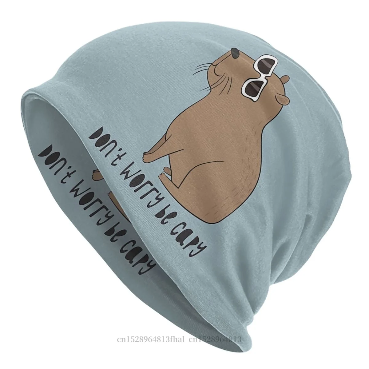 

Capybara Animal Autumn Spring Hats Be Capy Awesome Thin Hat Bonnet Special Skullies Beanies Caps Men Women's Earmuffs