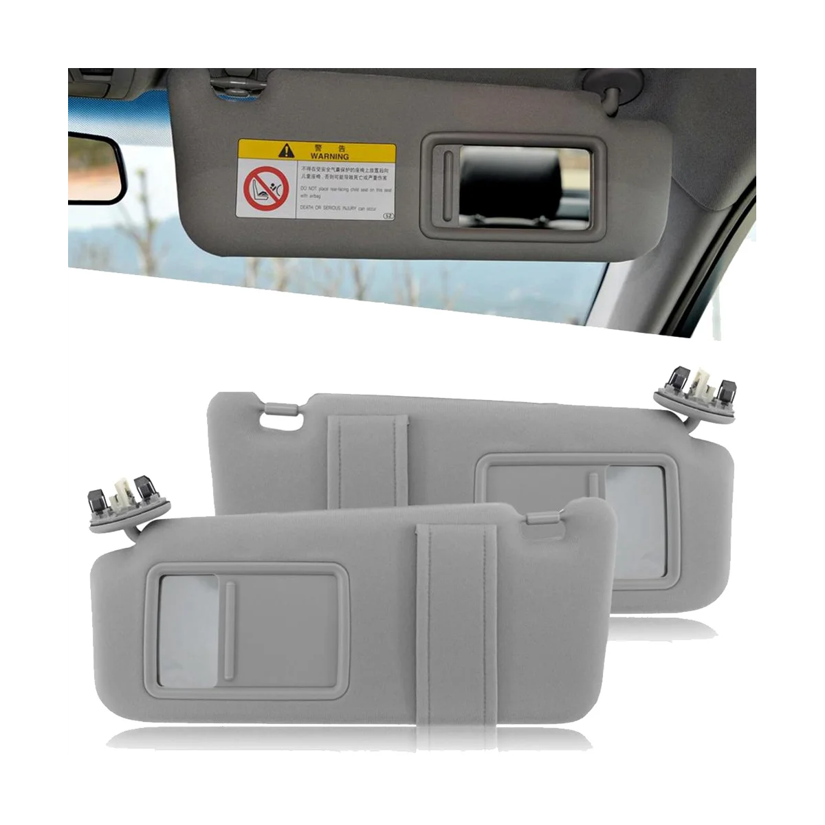 Right Side Gray Car Sun Visor Shade for Toyota Camry 2007 2008 2009 2010 2011 with Sunroof and Lights
Right Side Gray Car Sun Visor Shade for Toyota Camry 2007 2008 2009 2010 2011 with Sunroof and Lights