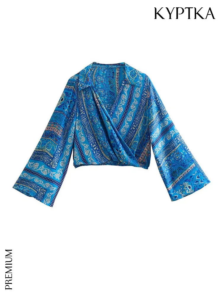 KYPTKA Women Fashion Scarf Print Pleated Cropped Blouses Vintage Long Sleeve Elastic Hem Female Shirts Blusas Chic Tops
KYPTKA Women Fashion Scarf Print Pleated Cropped Blouses Vintage Long Sleeve Elastic Hem Female Shirts Blusas Chic Tops