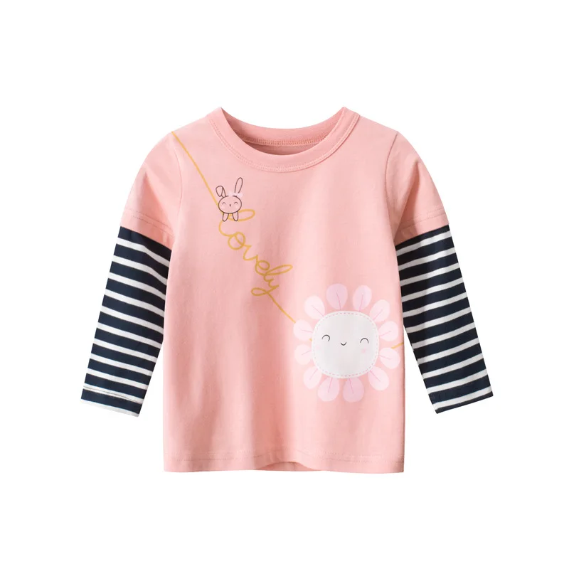 Autumn New Cartoon Bear T Shirt Girls Fashion Fake Two Cotton Tops Tees Children Kids Long Sleeve Striped T-shirts Dropship
Autumn New Cartoon Bear T Shirt Girls Fashion Fake Two Cotton Tops Tees Children Kids Long Sleeve Striped T-shirts Dropship