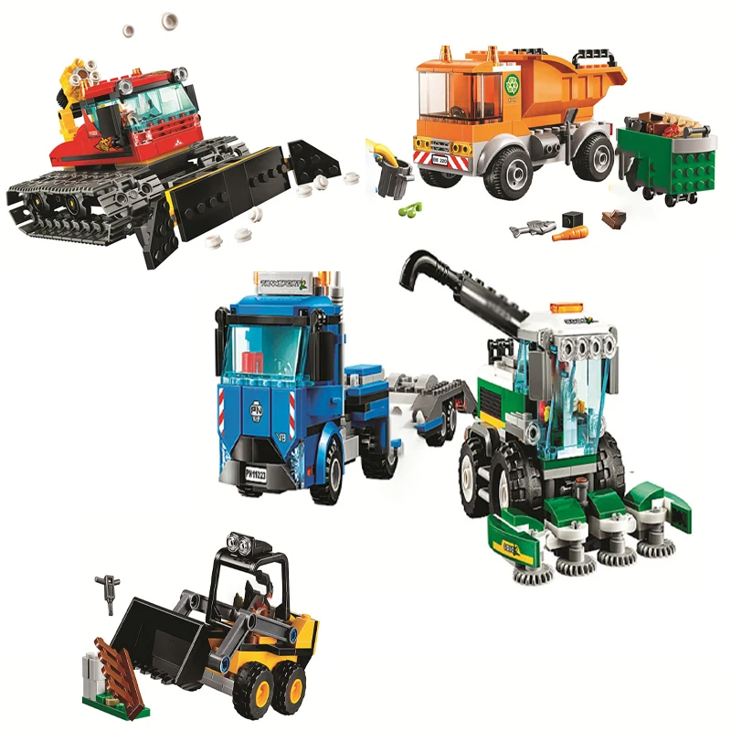 Construction Loader Garbage Truck Snow Groomer Harvester Transport Building Blocks Compatible 60219 60220 60222 60223 Toys Gift
Construction Loader Garbage Truck Snow Groomer Harvester Transport Building Blocks Compatible 60219 60220 60222 60223 Toys Gift