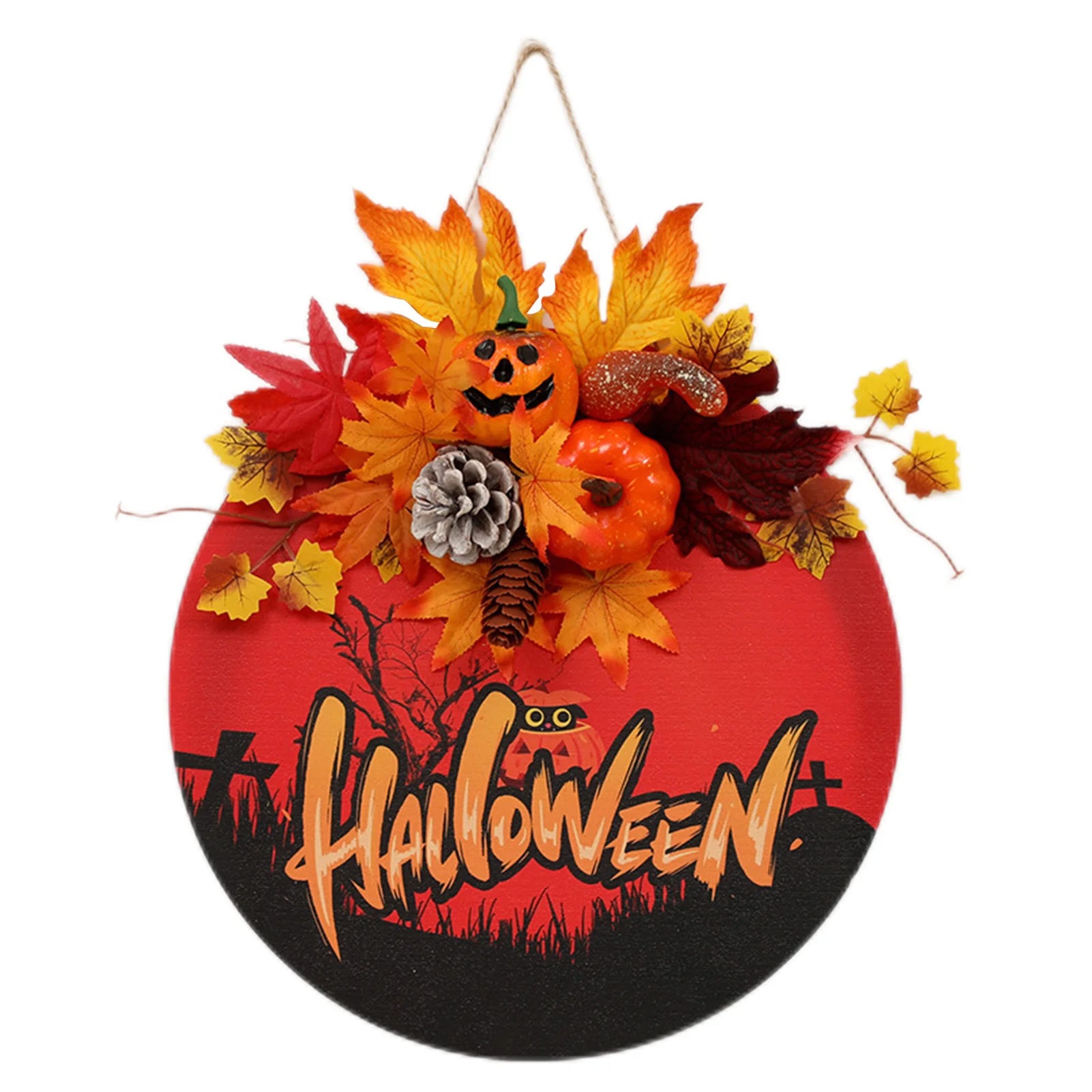 11.8 Inch Halloween Front Door Wreath Halloween Autumn Pumpkin Maple Leaf Wooden Wreath Outdoor Harvest Festival Garland
11.8 Inch Halloween Front Door Wreath Halloween Autumn Pumpkin Maple Leaf Wooden Wreath Outdoor Harvest Festival Garland