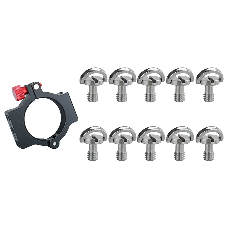 10 Pcs D-Ring 1/4Inch Mounting Mount Screw Thread & 1 Pcs 1/4 Adapter Ring Mount Extension Bracket Clip Adapter Clamp
10 Pcs D-Ring 1/4Inch Mounting Mount Screw Thread & 1 Pcs 1/4 Adapter Ring Mount Extension Bracket Clip Adapter Clamp