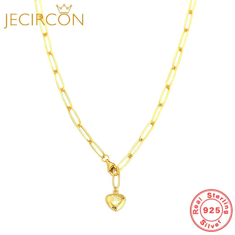 JECIRCON 925 Sterling Silver Peach Heart Pendant Necklace for Women Simple Metal Style Light Luxury Clavicle Chain Fine Jewelry
JECIRCON 925 Sterling Silver Peach Heart Pendant Necklace for Women Simple Metal Style Light Luxury Clavicle Chain Fine Jewelry