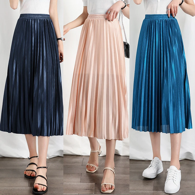 Women Dress Midiskirt Summer Casual Pleated Skirt High Waist Vintage Long Skirt A Line Trendy High Waist A Line Retro Long Skirt
Women Dress Midiskirt Summer Casual Pleated Skirt High Waist Vintage Long Skirt A Line Trendy High Waist A Line Retro Long Skirt