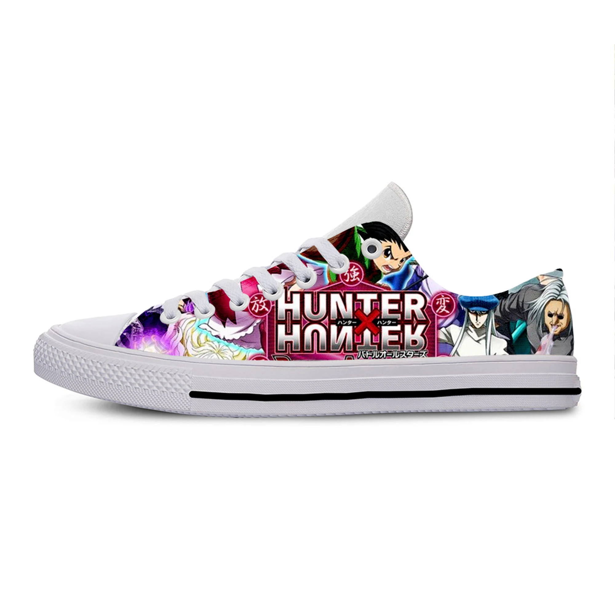 Hunter X Hunter Cartoon Canvas Men Women Shoes Retro Lace-up Ladies Sneakers Outdoor Breathable Leisure Footwear Real Pictures
Hunter X Hunter Cartoon Canvas Men Women Shoes Retro Lace-up Ladies Sneakers Outdoor Breathable Leisure Footwear Real Pictures