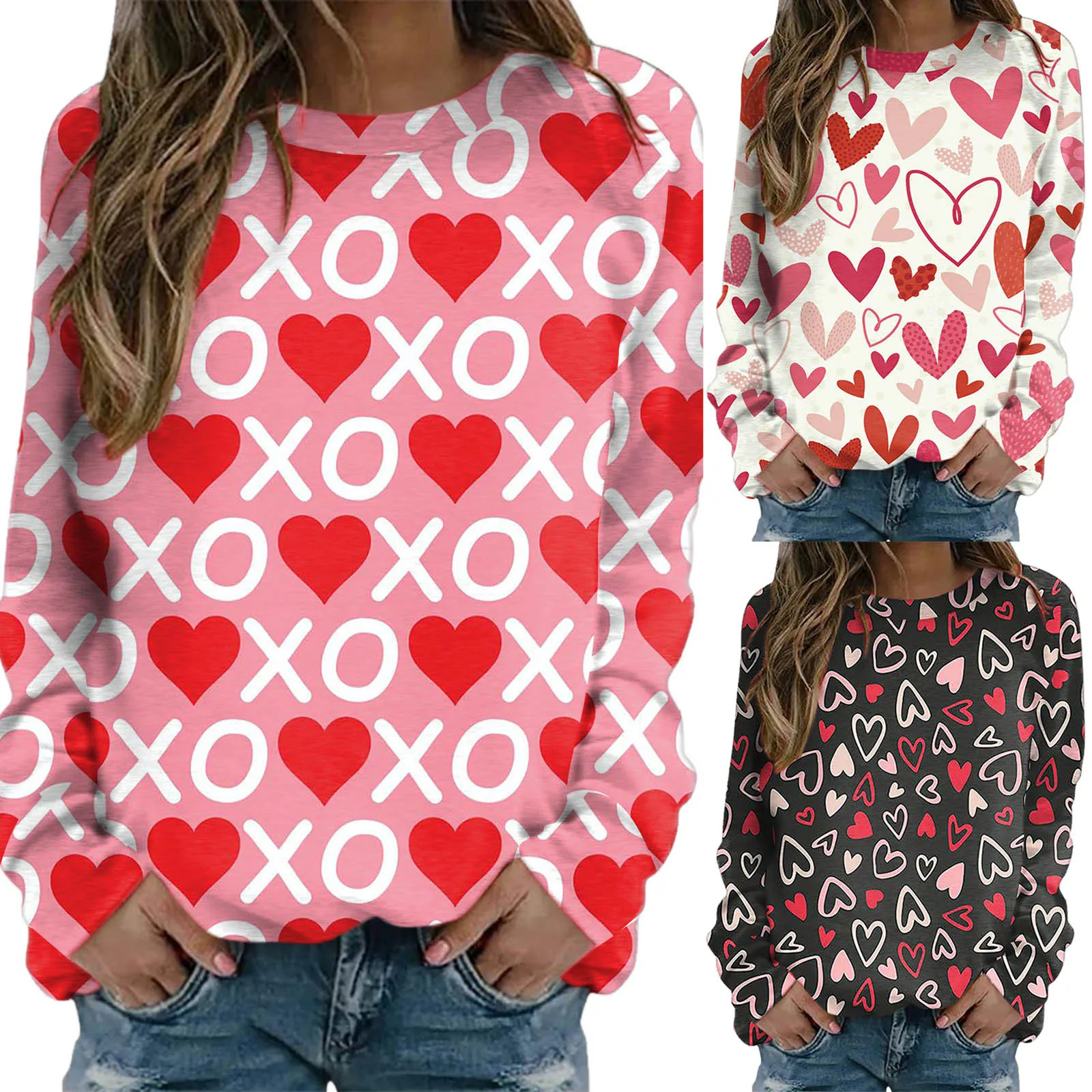 Valentines Day Sweatshirts For Women Love Heart Letter Print Sweatshirt Loose Crew Neck Graphic French Sweatshirt Women
Valentines Day Sweatshirts For Women Love Heart Letter Print Sweatshirt Loose Crew Neck Graphic French Sweatshirt Women