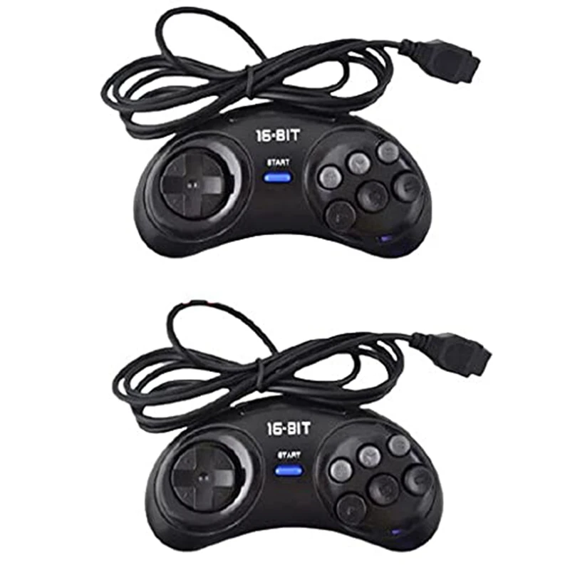 2 Pcs Game Controller For SEGA Genesis For 16 Bit Handle Controller 6 Button Gamepad For SEGA MD Game Accessories Black
2 Pcs Game Controller For SEGA Genesis For 16 Bit Handle Controller 6 Button Gamepad For SEGA MD Game Accessories Black