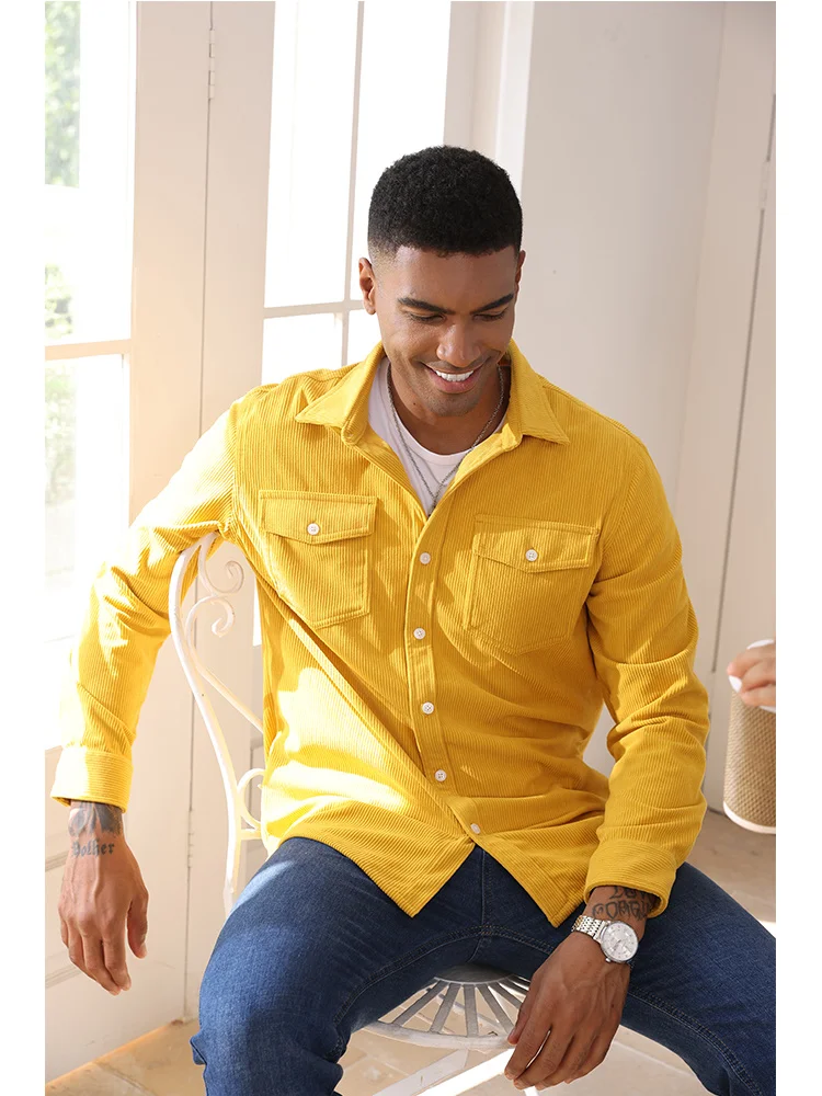 Men's Corduroy Long Sleeve Lapel Shirt Casual Loose Comfortable Fashionable Youth Shirt
Men's Corduroy Long Sleeve Lapel Shirt Casual Loose Comfortable Fashionable Youth Shirt