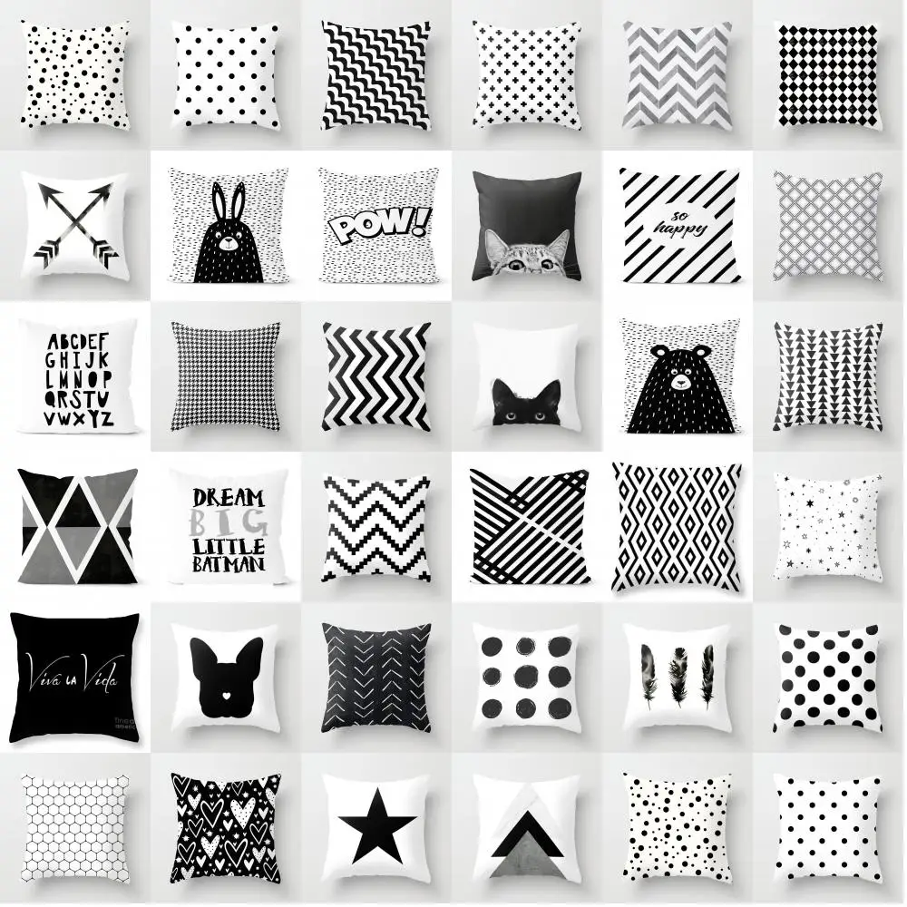 Car Home Living Room Simple Black And White Geometric Cushion Cover Modern Decorative Pillowcase Sofa Sofa Pillow
Car Home Living Room Simple Black And White Geometric Cushion Cover Modern Decorative Pillowcase Sofa Sofa Pillow
