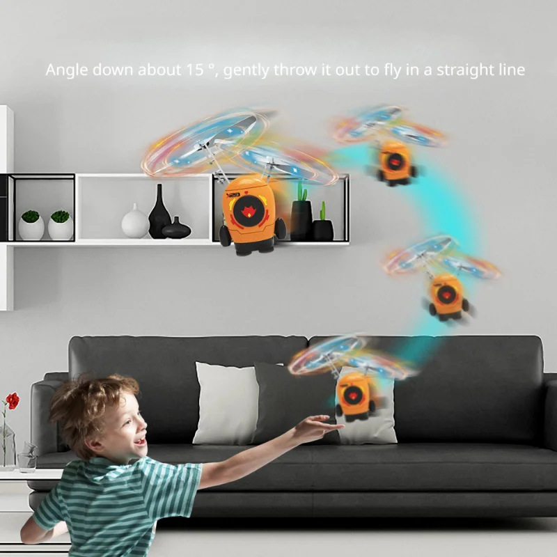 Hand-Controlled Drone Interactive Dual Wings with Lights Outdoor Toy for Kids Cyclotron Induction Vehicle Parachute Flying Toy
Hand-Controlled Drone Interactive Dual Wings with Lights Outdoor Toy for Kids Cyclotron Induction Vehicle Parachute Flying Toy