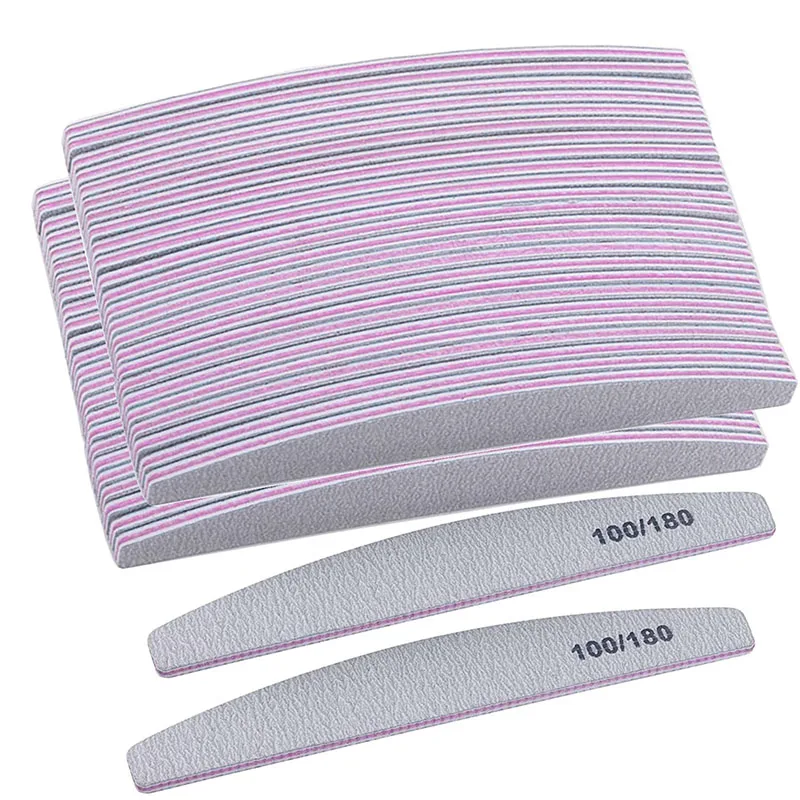 20/50Pcs Nail File 100/180 Grit Nail Buffer Half Moon Double Side Emery Board Nail File Manicure Pedicure Nail Accessories Tools
20/50Pcs Nail File 100/180 Grit Nail Buffer Half Moon Double Side Emery Board Nail File Manicure Pedicure Nail Accessories Tools