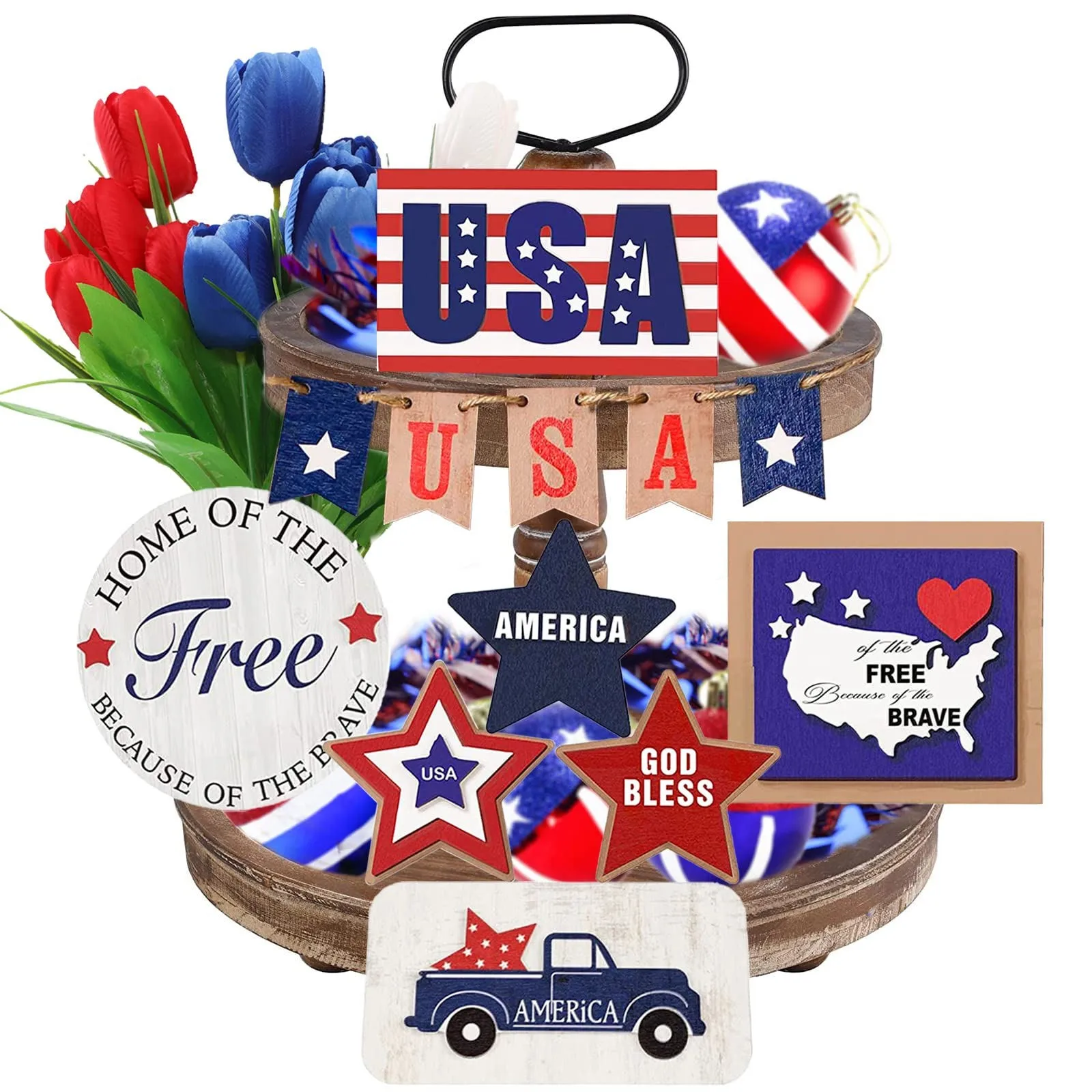 4th Of July Tiered Tray Decor Independence Day Decorations Patriotic Red White Easter Shelf Sitters Easter Signs for Wreaths
4th Of July Tiered Tray Decor Independence Day Decorations Patriotic Red White Easter Shelf Sitters Easter Signs for Wreaths