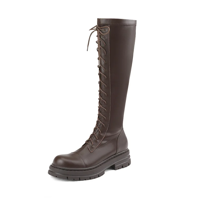 Chunky Platform Pu Leather Knee High Boots Women Punk Increasing Long Woman Lace Up Booties Mujer Zip Chelsea Women Shoes
Chunky Platform Pu Leather Knee High Boots Women Punk Increasing Long Woman Lace Up Booties Mujer Zip Chelsea Women Shoes