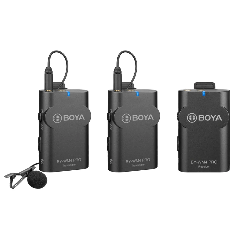 BOYA BY-WM4 PRO-K2 мини-микрофон петличный беспроводной микрофон для смартфонов DSLR-камер видеокамер
BOYA BY-WM4 PRO-K2 мини-микрофон петличный беспроводной микрофон для смартфонов DSLR-камер видеокамер