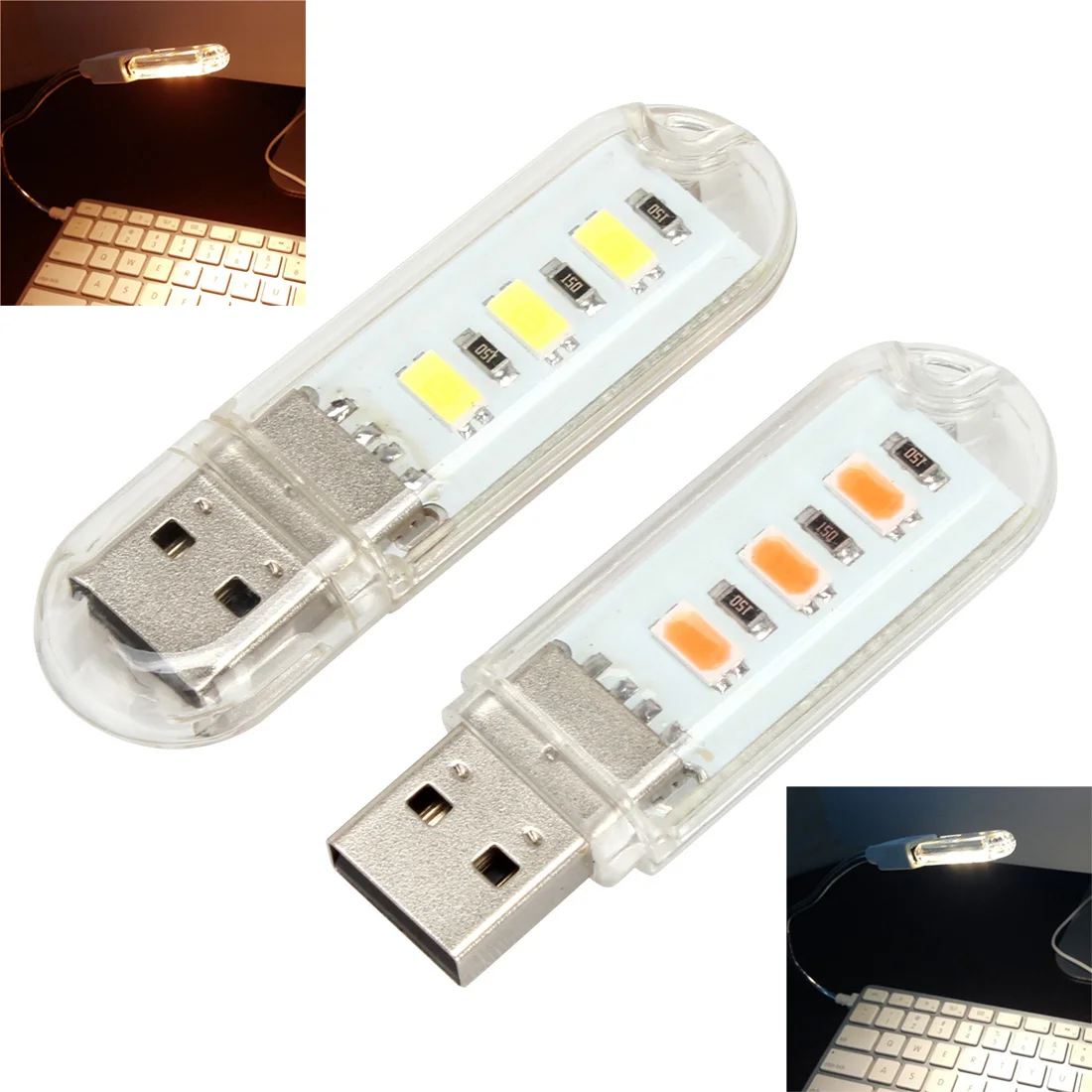 5V 1.5W 3 x 2835 LED Beads Small USB Night Light with Warm Light / White Light Compatible With All Standard USB Device
5V 1.5W 3 x 2835 LED Beads Small USB Night Light with Warm Light / White Light Compatible With All Standard USB Device