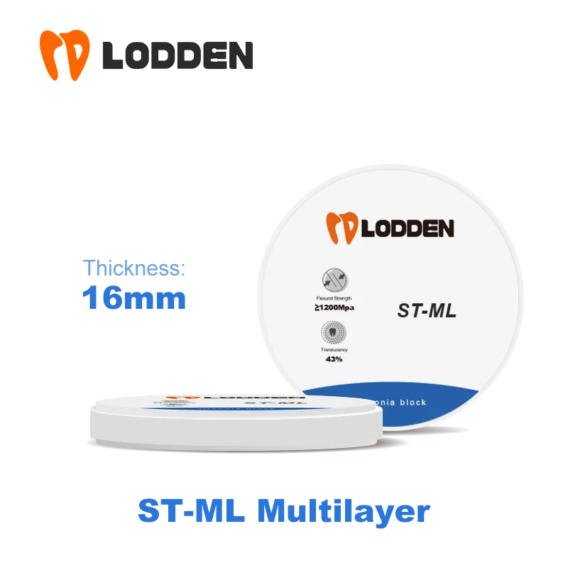 Dental Lab Zirconia Block ST-ML Multilayer 98*16mm Transparency43% Strength 1200 Block vita16 dental cad cam milling machine
Dental Lab Zirconia Block ST-ML Multilayer 98*16mm Transparency43% Strength 1200 Block vita16 dental cad cam milling machine