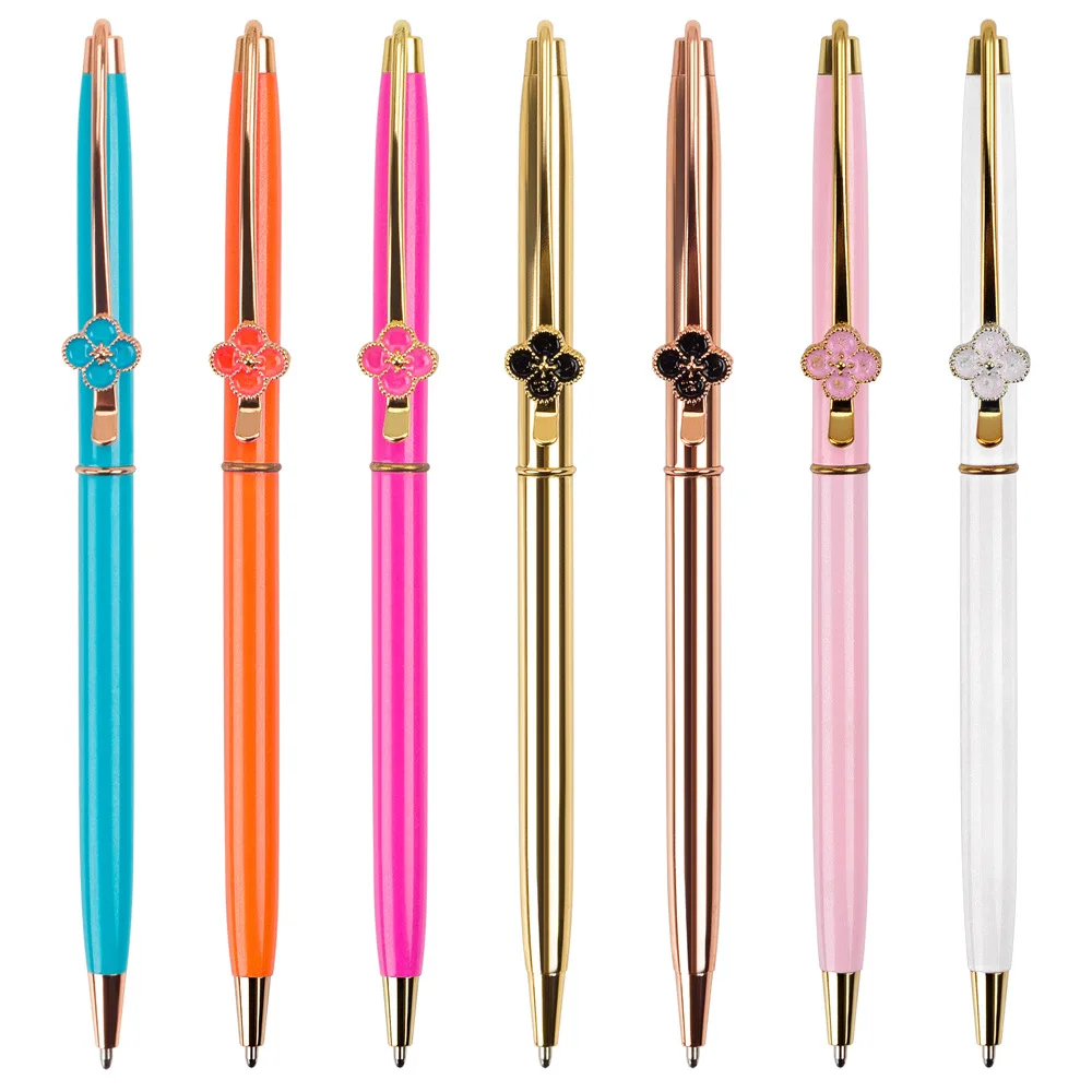 100Pcs/Lot Mini Slim Cute Four-leaf Clover Metal Ballpoint Pens Gift For Girls Wedding Party School Office Supplies Custom Logo
100Pcs/Lot Mini Slim Cute Four-leaf Clover Metal Ballpoint Pens Gift For Girls Wedding Party School Office Supplies Custom Logo