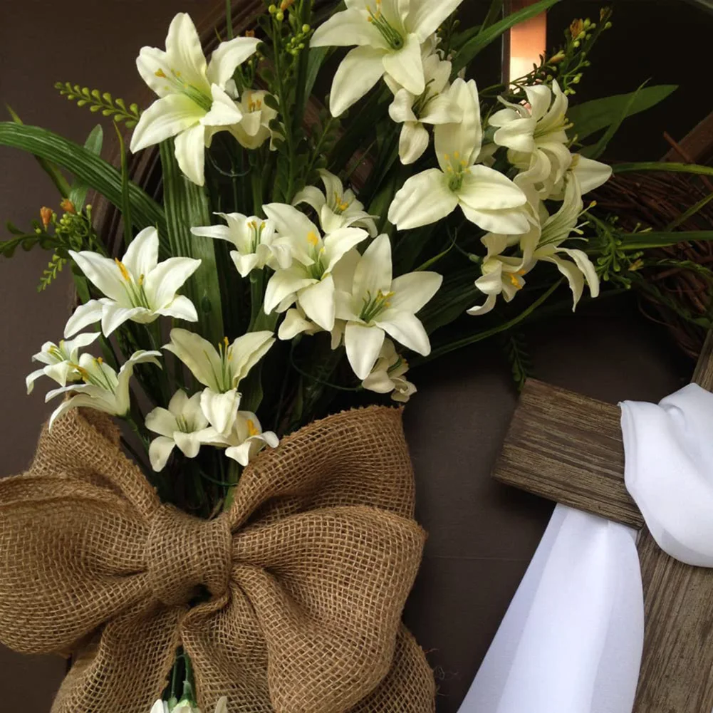 1 Pcs Easter Cross Garland Home Garden Party Props Weddings And Parties Wood 35cm Artificial Green Plants Cloth
1 Pcs Easter Cross Garland Home Garden Party Props Weddings And Parties Wood 35cm Artificial Green Plants Cloth