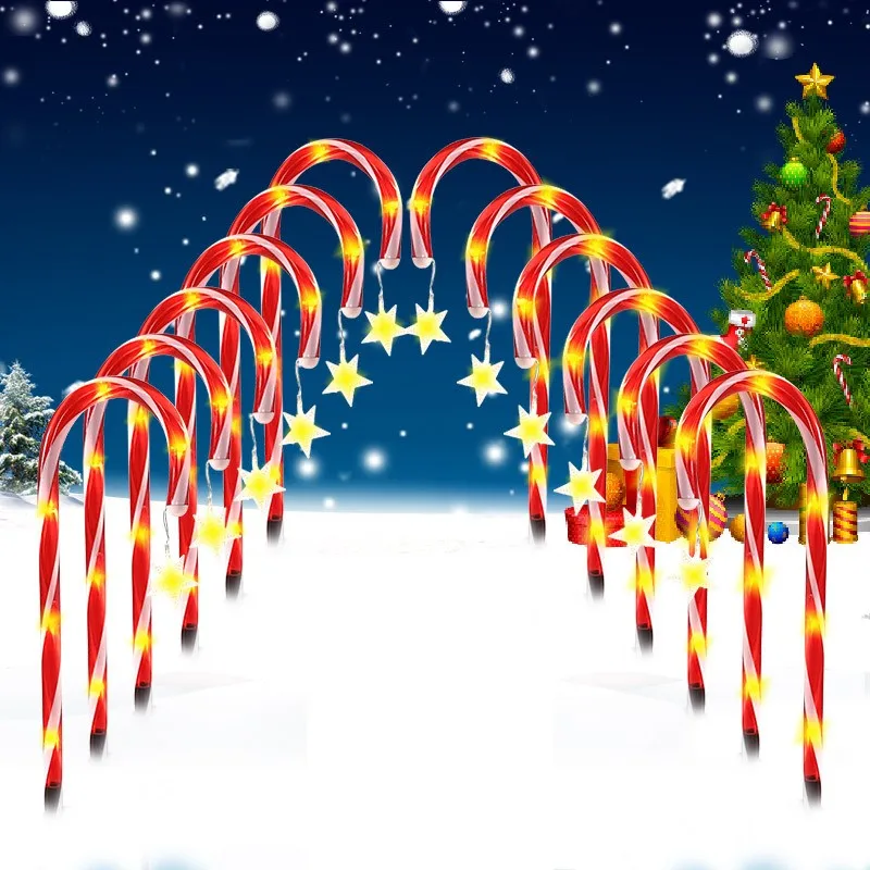 Solar Power Candy Cane Lights Outdoor Decor Christmas Solar Lights With Santa Claus Lawn Lamp LED Garden Pathway Xmas Decor
Solar Power Candy Cane Lights Outdoor Decor Christmas Solar Lights With Santa Claus Lawn Lamp LED Garden Pathway Xmas Decor