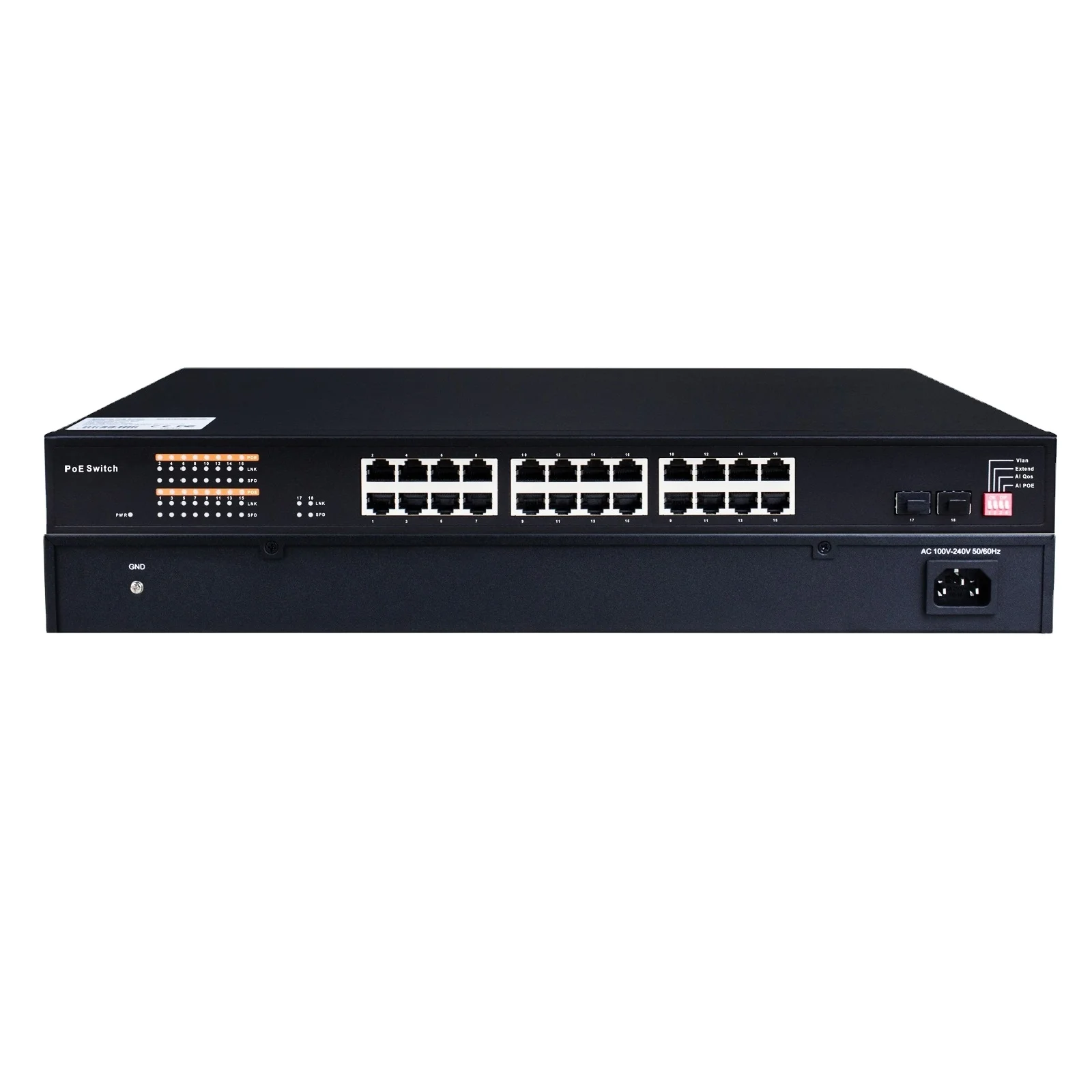 Network Switch Unmanaged 24-Port 10 100 1000T + 2-Port 100 1000 Gigabit SFP Fiber Ethernet Switch
Network Switch Unmanaged 24-Port 10 100 1000T + 2-Port 100 1000 Gigabit SFP Fiber Ethernet Switch