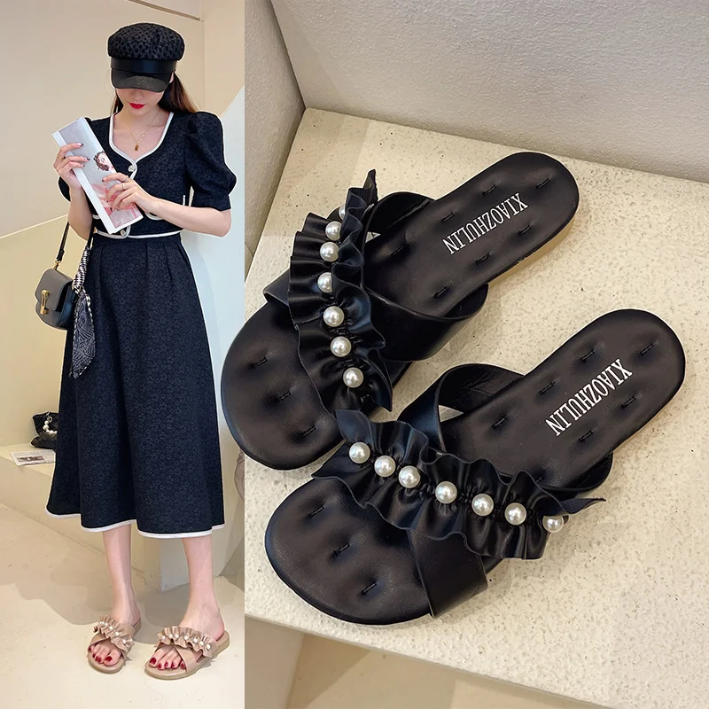 Flower Shoes Low String Bead Woman's Slippers Luxury Slides 2022 Designer Flat PU Fashion Floral Rubber Sweet Basic Low Flat Sho
Flower Shoes Low String Bead Woman's Slippers Luxury Slides 2022 Designer Flat PU Fashion Floral Rubber Sweet Basic Low Flat Sho