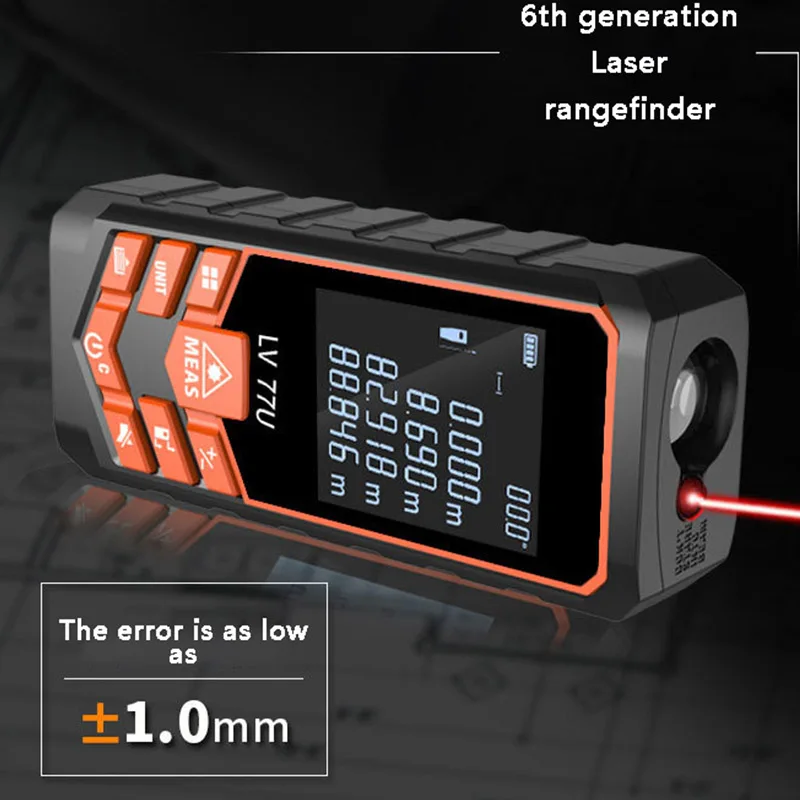 Rangefinder Electronic Ruler Handheld High-precision Indoor Measuring Instrument Infrared Laser Electric Measuring Tool CH
Rangefinder Electronic Ruler Handheld High-precision Indoor Measuring Instrument Infrared Laser Electric Measuring Tool CH