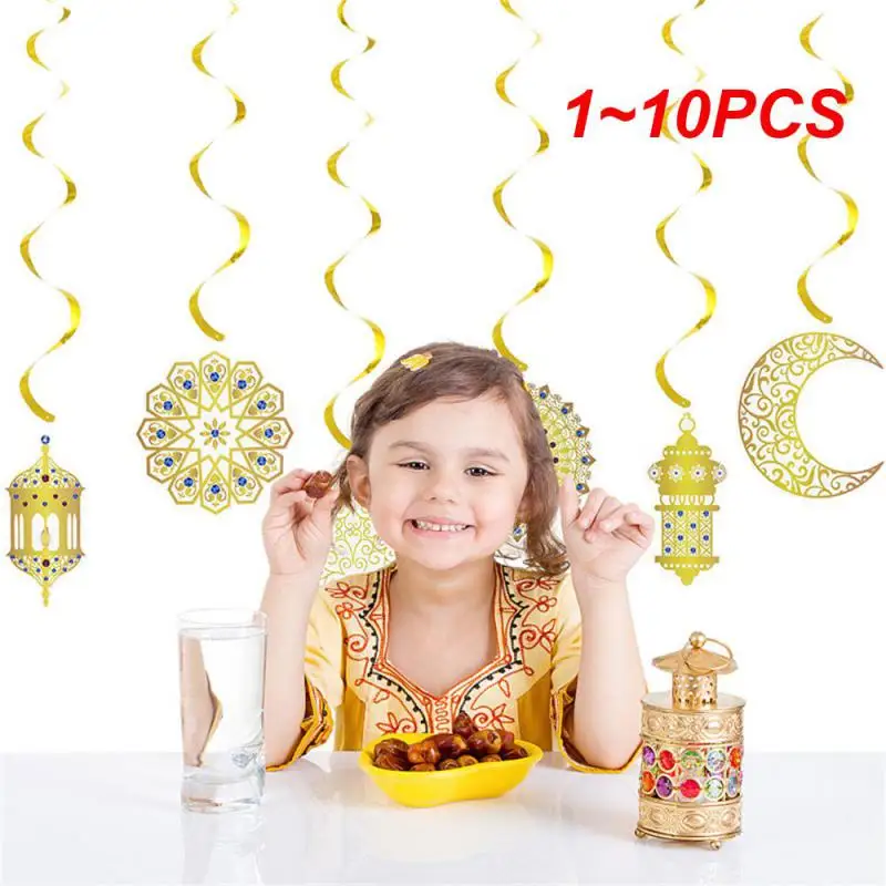 1~10PCS Eid Mubarak Spiral Wreath Hanging Decoration Ramadan Kareem Banner Muslim Holiday Party Household Decoration
1~10PCS Eid Mubarak Spiral Wreath Hanging Decoration Ramadan Kareem Banner Muslim Holiday Party Household Decoration