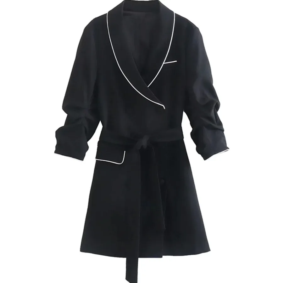 Maxdutti England Style Fashion Office Lady Long Blazer Sashes SImple Notched Mini Dress Women2022 Spring Party Dress Women Tops
Maxdutti England Style Fashion Office Lady Long Blazer Sashes SImple Notched Mini Dress Women2022 Spring Party Dress Women Tops