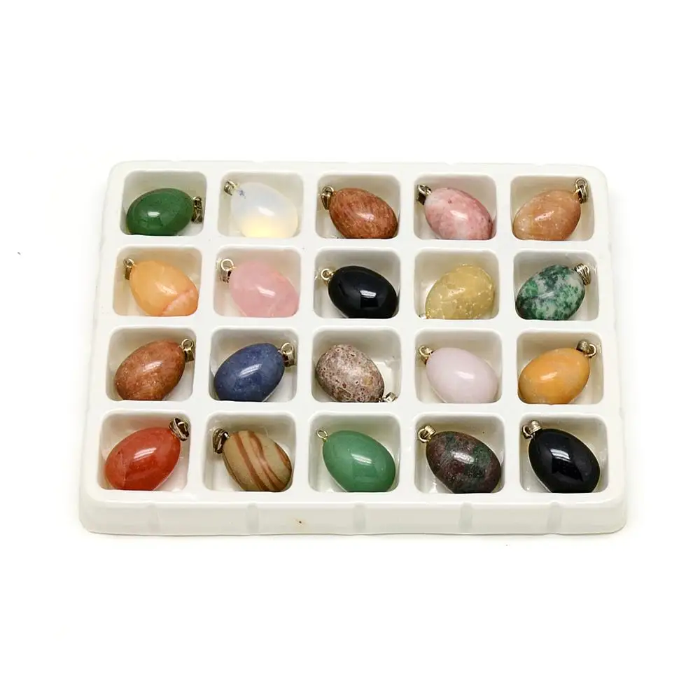 2 Boxes Natural & Synthetic Mixed Stone Pendants Dyed with Brass Findings Oval 23~24x15mm Hole: 4x2.5mm 20pcs/box
2 Boxes Natural & Synthetic Mixed Stone Pendants Dyed with Brass Findings Oval 23~24x15mm Hole: 4x2.5mm 20pcs/box