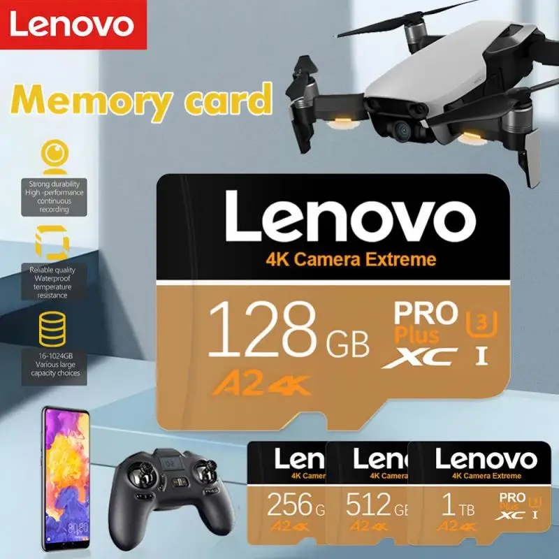 

Lenovo высокоскоростная флэш-карта памяти Micro TF SD, класс 10, 1 ТБ, 512 ГБ, 256 ГБ, 128 ГБ, 64 ГБ, 32 ГБ, 16 ГБ