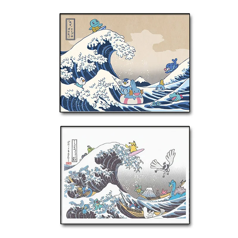 Pokemon the Great Wave Canvas Painting Modern Japanese Comic Anime Pikachu Poster and Print for Kid's Room Home Decor Cuadros
Pokemon the Great Wave Canvas Painting Modern Japanese Comic Anime Pikachu Poster and Print for Kid's Room Home Decor Cuadros