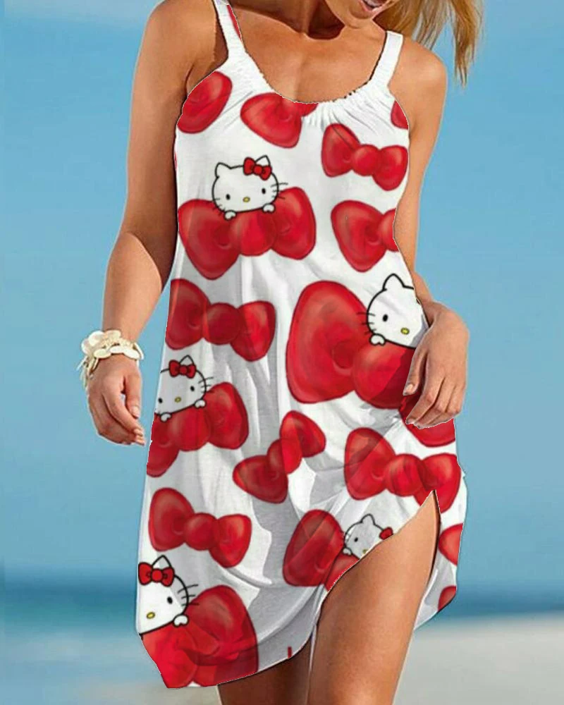 2023 Hello Kitty Summer Women Dress Fashion Casual Beach Dress Cat Dress 3D Printing Sleeveless Midi Dress Women Party Dress
2023 Hello Kitty Summer Women Dress Fashion Casual Beach Dress Cat Dress 3D Printing Sleeveless Midi Dress Women Party Dress