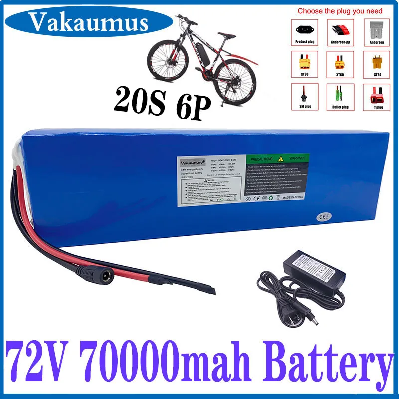 72V 20S 6P 70Ah 18650 Lithium Battery Pack 500W 600W 1000W Motorcycle Mountain Bike Electric Scooter Battery Built-IN 20A BMS
72V 20S 6P 70Ah 18650 Lithium Battery Pack 500W 600W 1000W Motorcycle Mountain Bike Electric Scooter Battery Built-IN 20A BMS