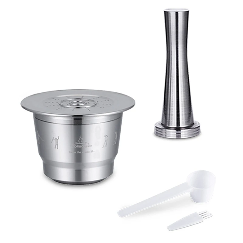 2022 New Coffee Filter Refillable Coffee Capsules Cup for Coffee Machine With Tamper 304 Stainless Steel Capsule
2022 New Coffee Filter Refillable Coffee Capsules Cup for Coffee Machine With Tamper 304 Stainless Steel Capsule
