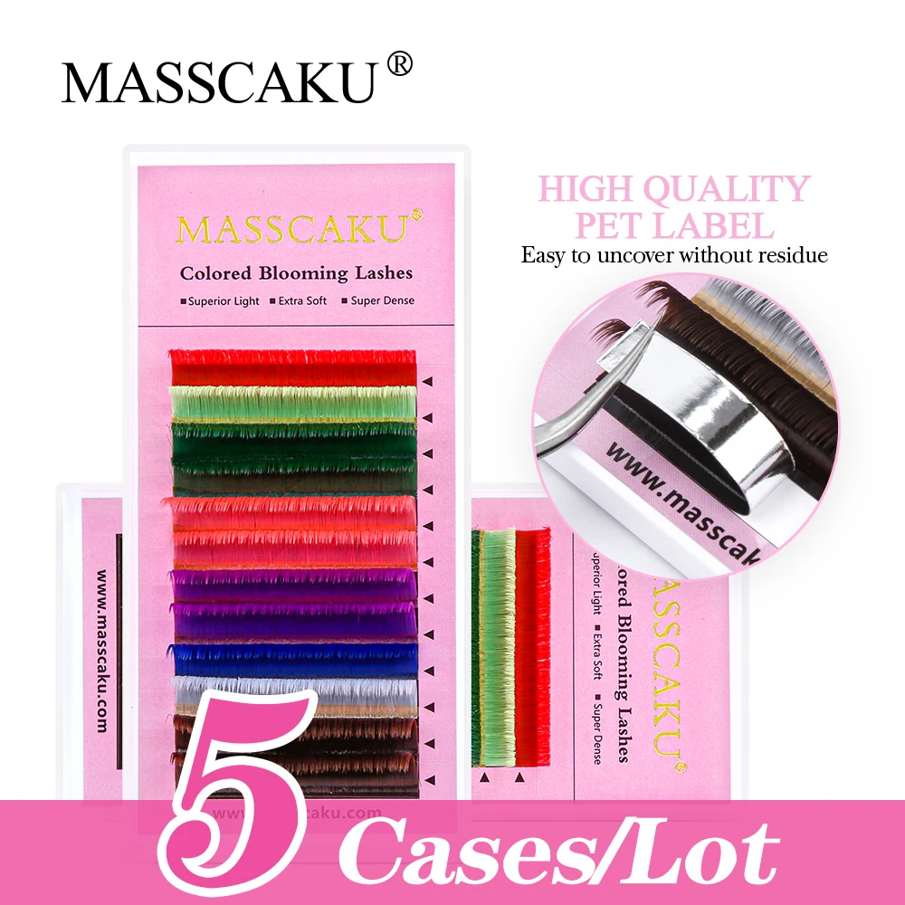 MASSCAKU Multicolor 5Cases/lot Fast Bloom Easy Fan Austomatic Flowering Eyelash Self-Making Makeup Volume Lashes Extensions
MASSCAKU Multicolor 5Cases/lot Fast Bloom Easy Fan Austomatic Flowering Eyelash Self-Making Makeup Volume Lashes Extensions