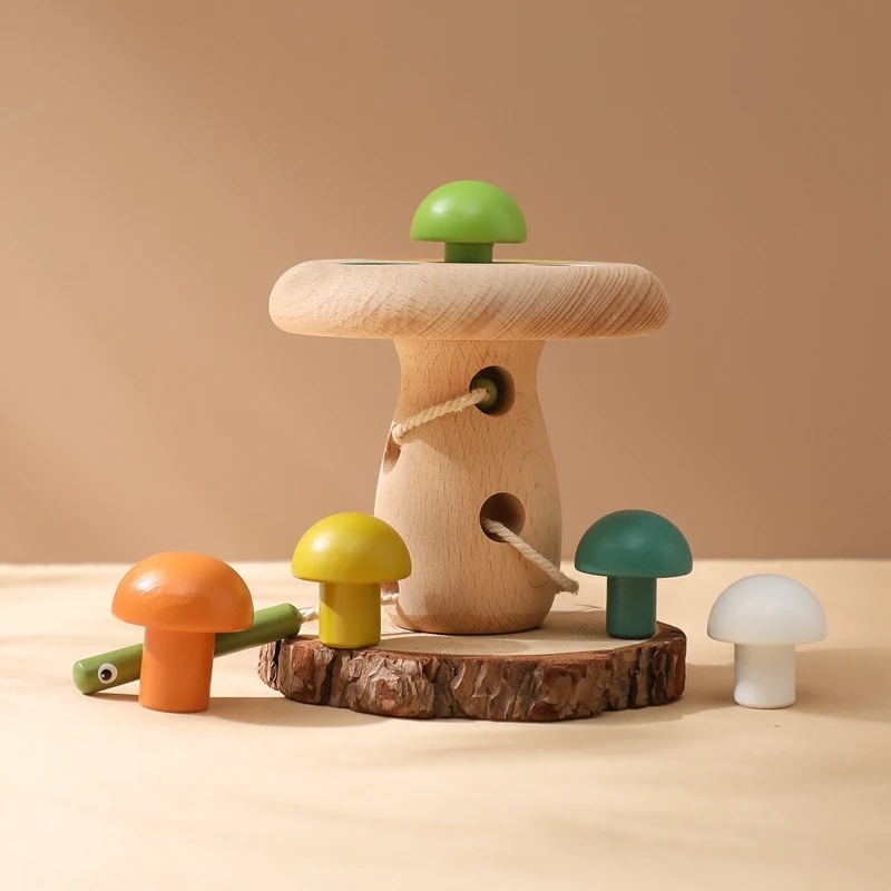 Beech Wood Blocks Cartoon Mushroom Stringing Montessori Toys 1Set Baby Toy Children Teething Play Gym Baby Birthday Gift Product
Beech Wood Blocks Cartoon Mushroom Stringing Montessori Toys 1Set Baby Toy Children Teething Play Gym Baby Birthday Gift Product